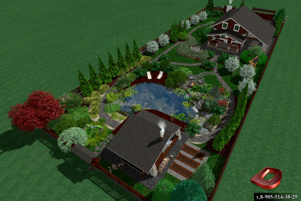 Проект ландшафтного дизайна участка 20 соток,