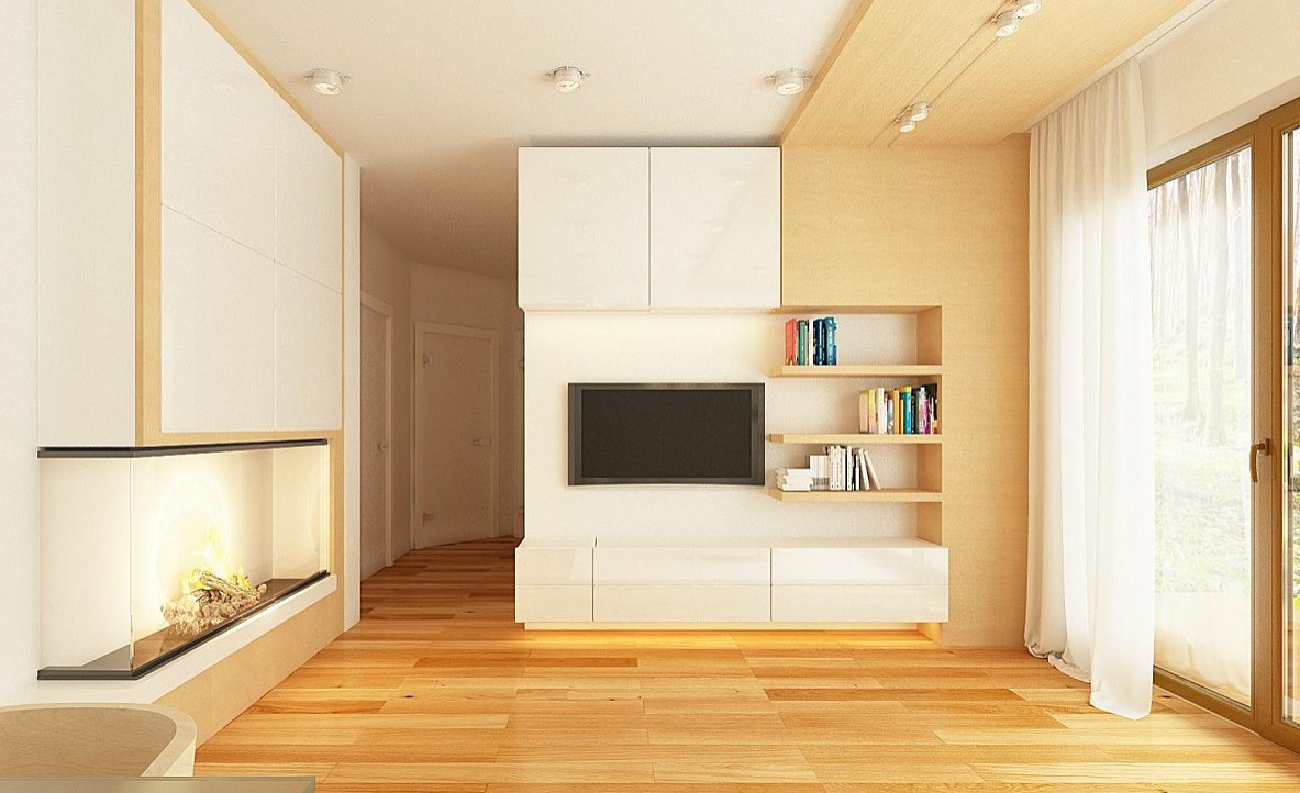 Простой одноэтажный дом небольшой площади