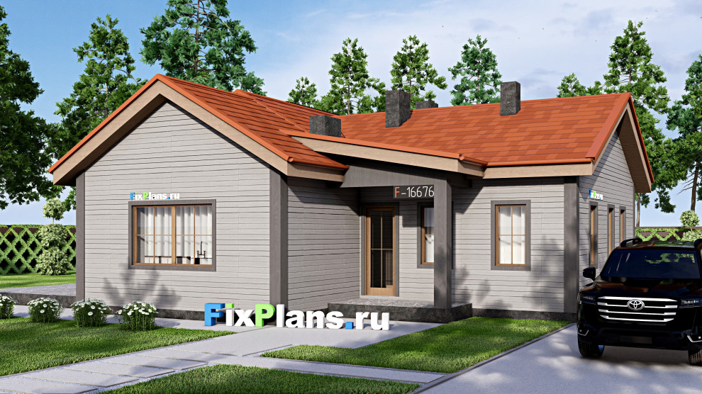 Проект одноэтажного дома 15х17м S173м2 F-16676
