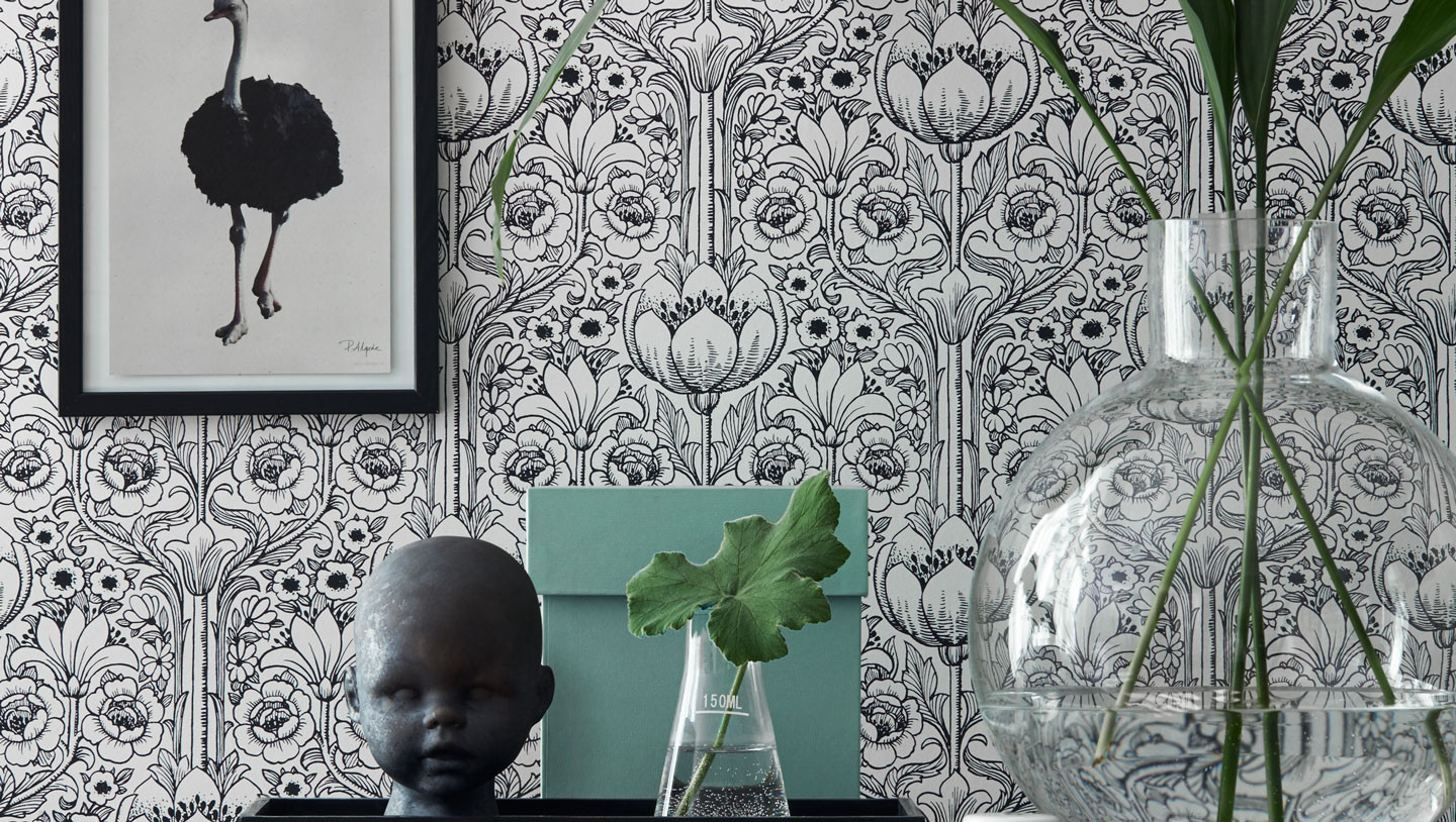 шведские обои в интерьере