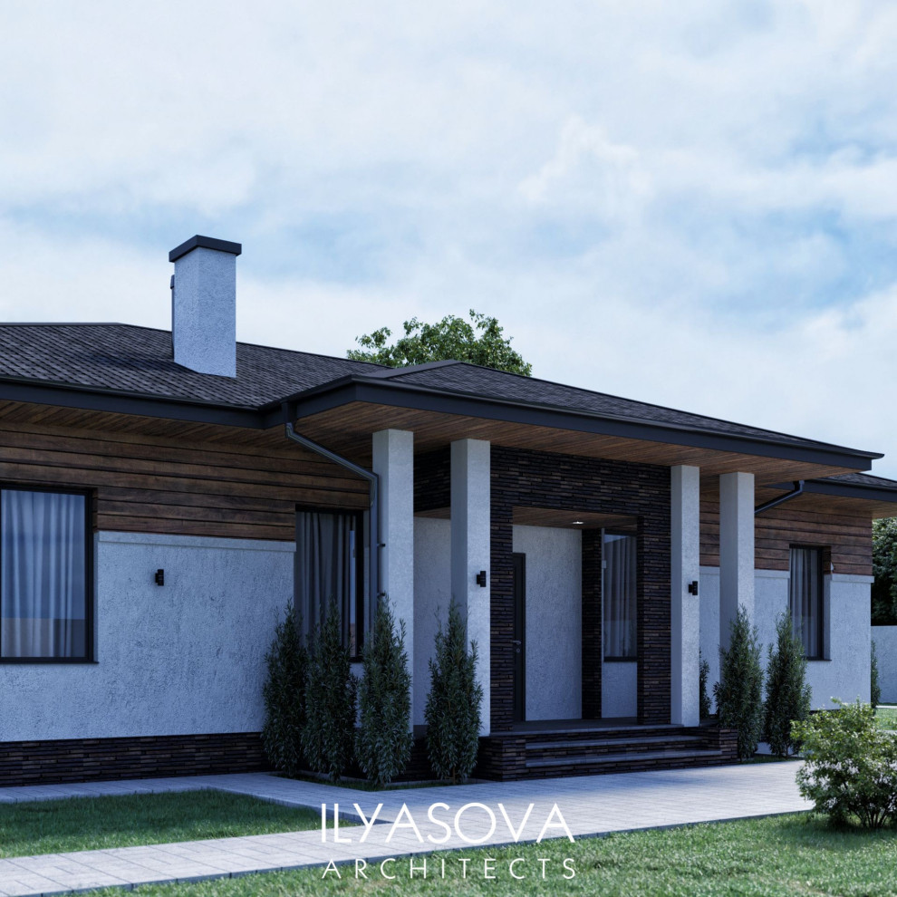 Одноэтажный проект дома в Казани