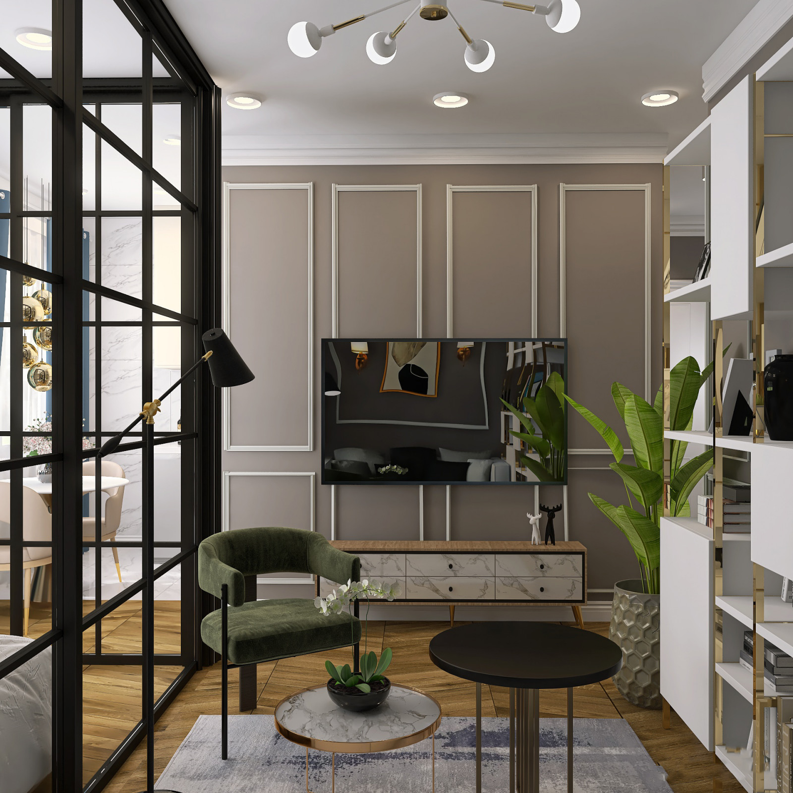 Студия в золотом