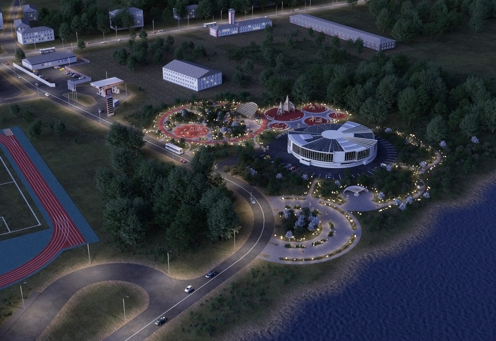 Визуализация & Ландшафтный дизайн с оранжерея