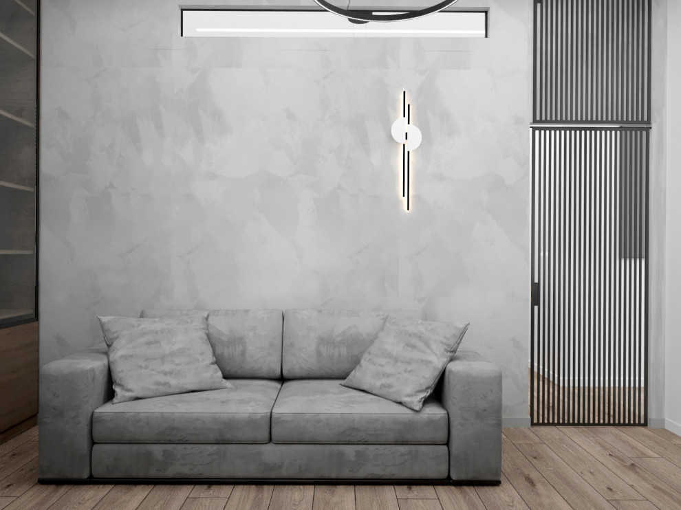 "Расправив крылья". Дизайн 3х - комнатной квартиры в стиле минимализм.