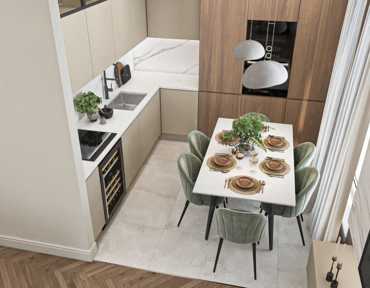 Просторная квартира с гостевой в классическом стиле