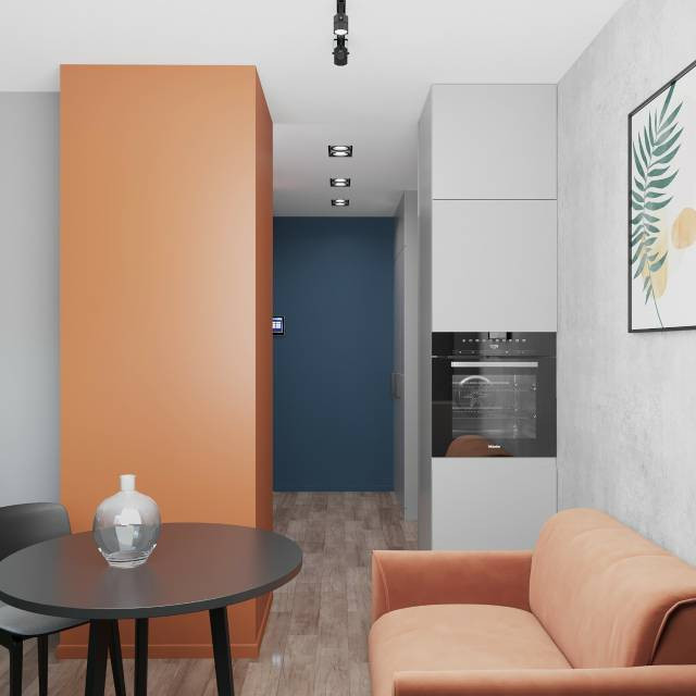 Дизайн однокомнатной квартиры под сдачу.