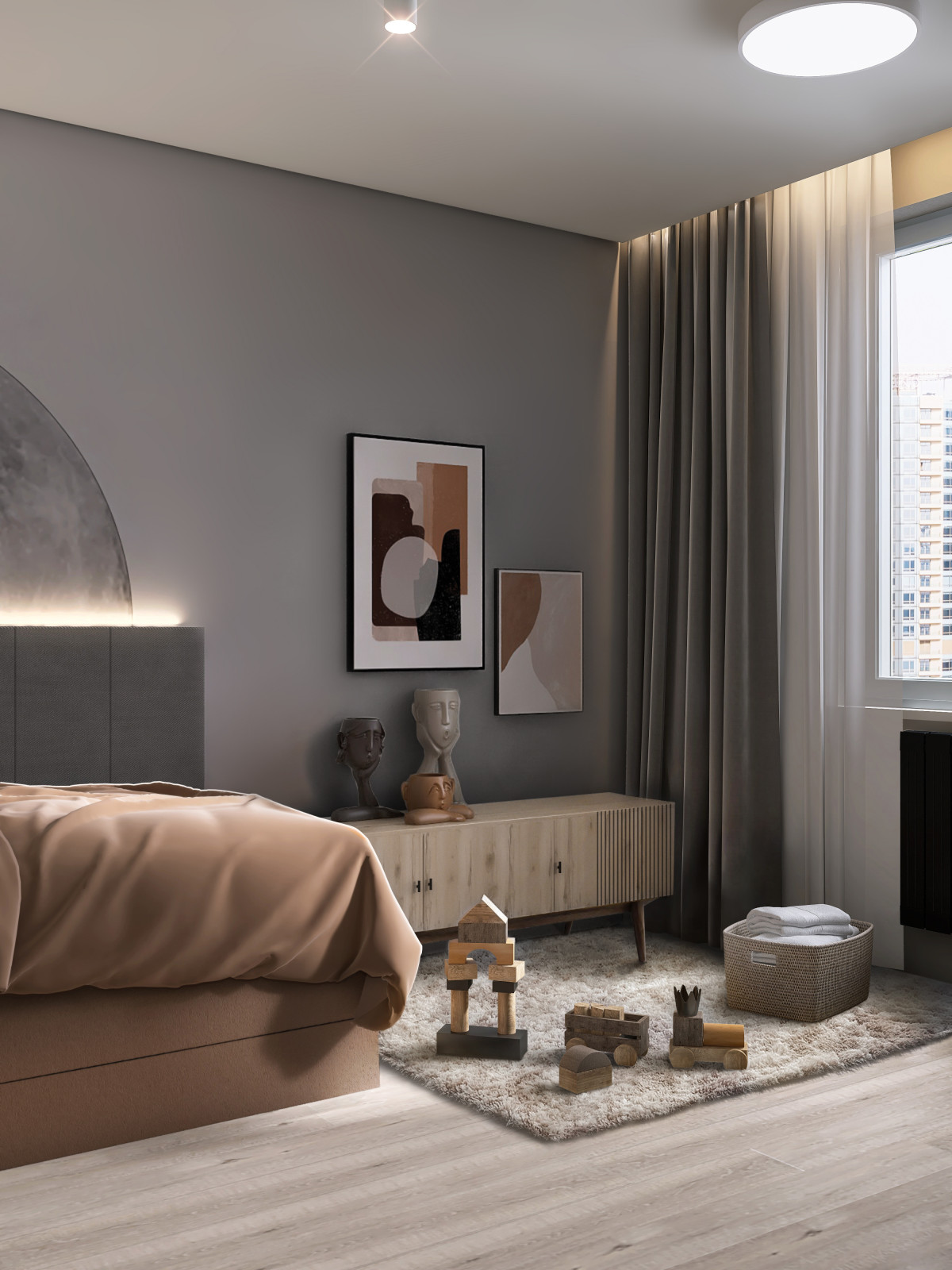 Дизайн двухкомнатной квартиры, 54 м2