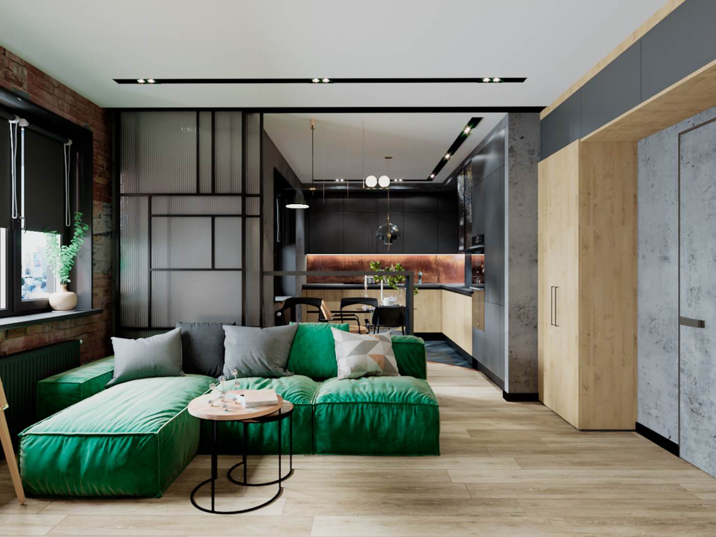 Кухня-гостиная для молодого креативного человека