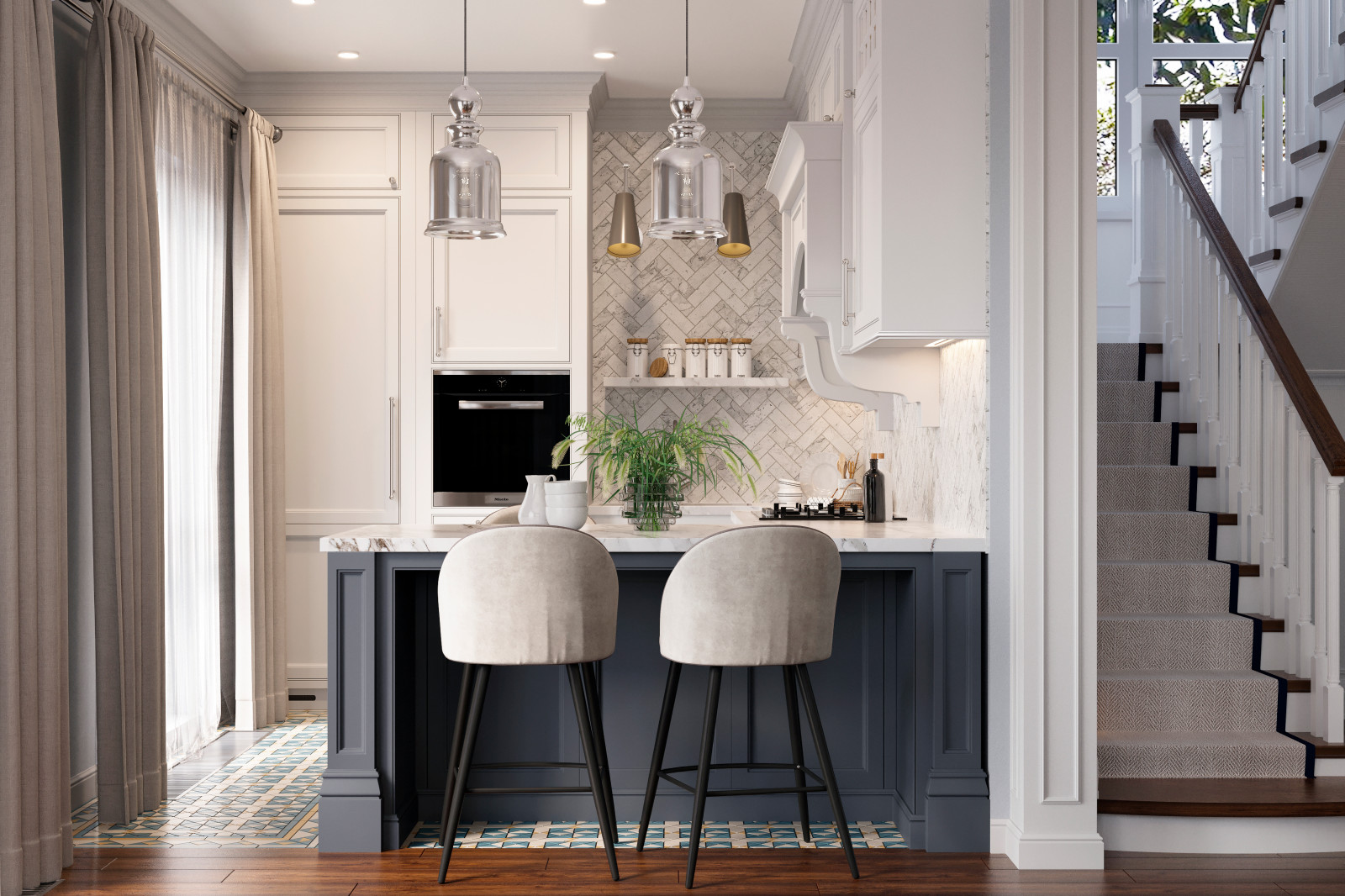 Загородный дом в американской классике для звездного клиента