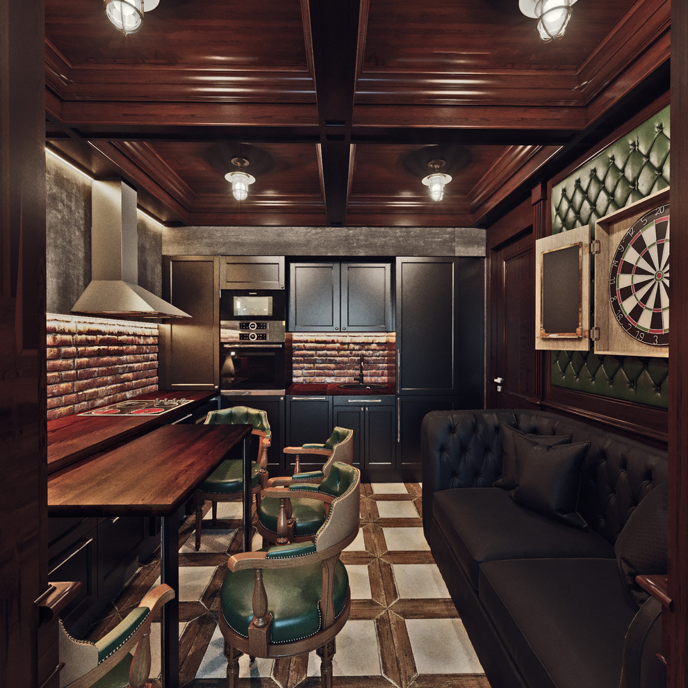 Квартира на Пулковском шоссе в стиле ирландского паба. 40 кв.м. Вариант 2.