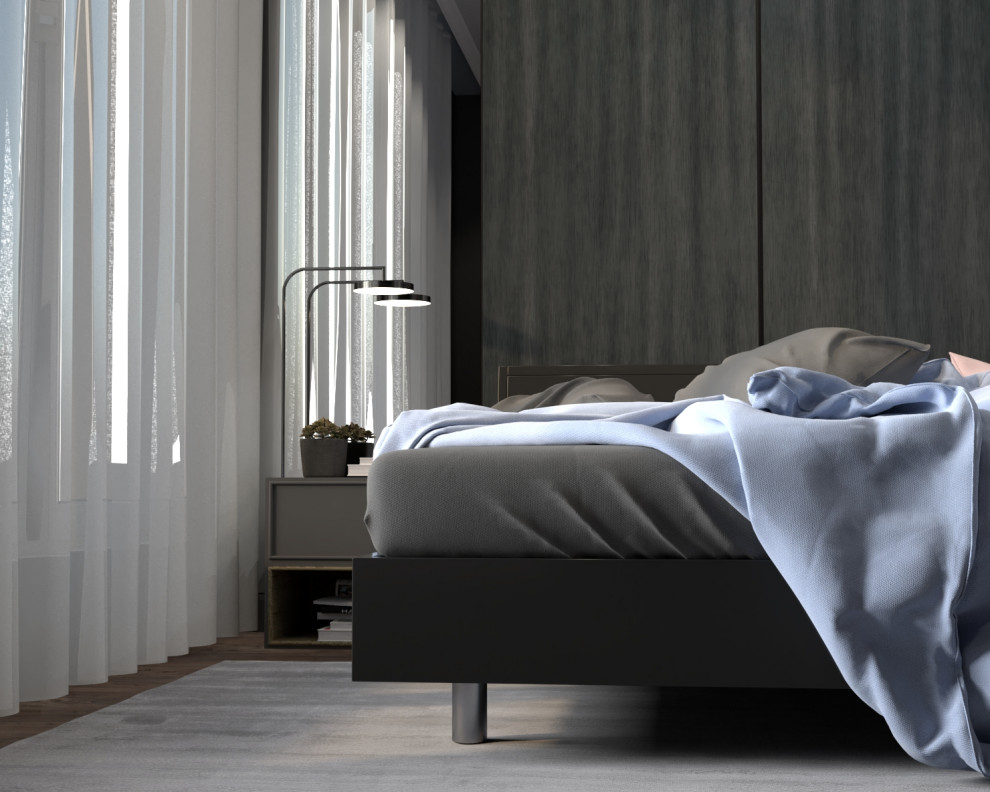 Спальня в  современном стиле для молодого человека