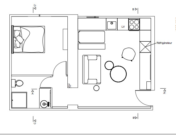 До и после: Двухкомнатная квартира на 38 кв.м в Нанте