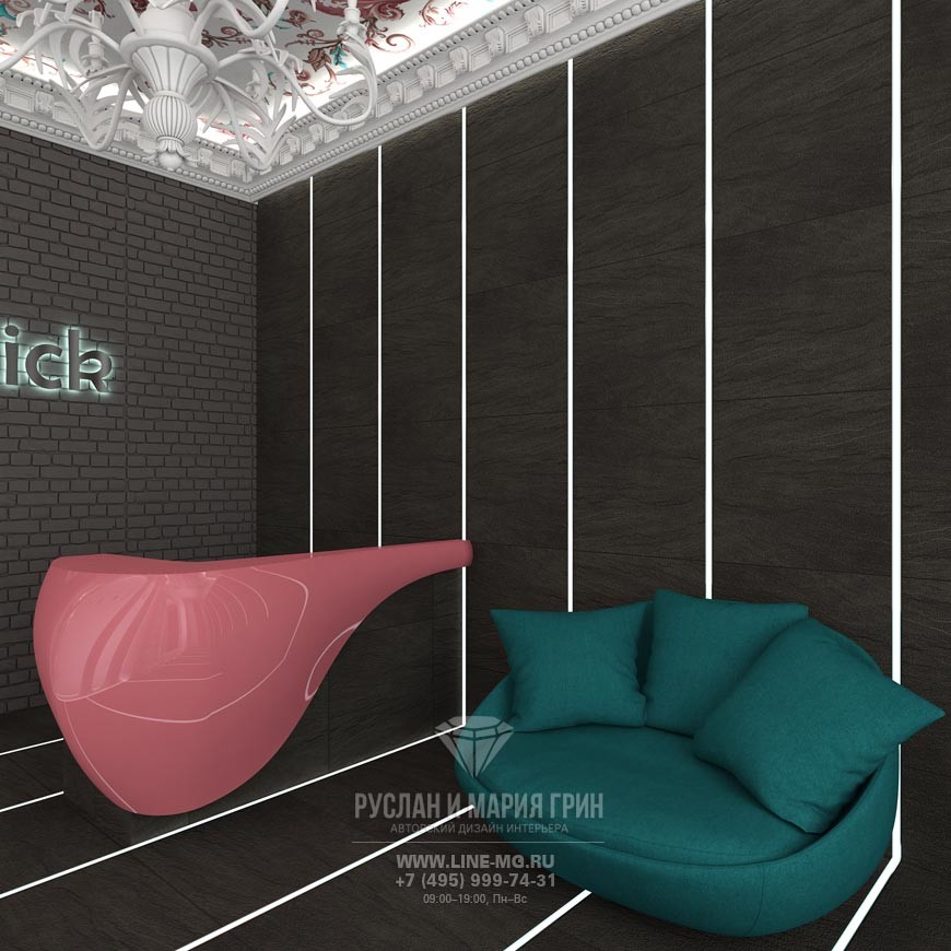 ДИЗАЙН ФУТУРИСТИЧЕСКОГО САЛОНА КРАСОТЫ «LIPSTICK»