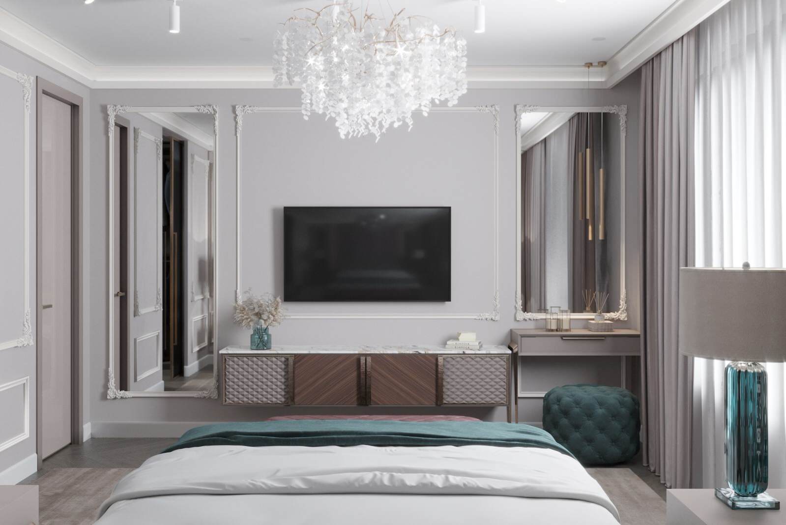 Спальня с гардеробной