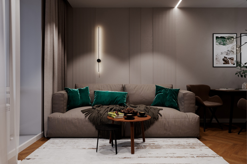 Квартира  с зелёными акцентами