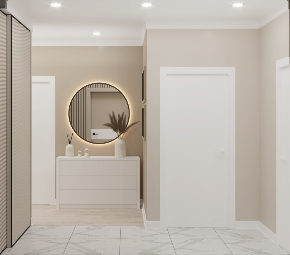 Двухкомнатная квартира в нейтральных тонах