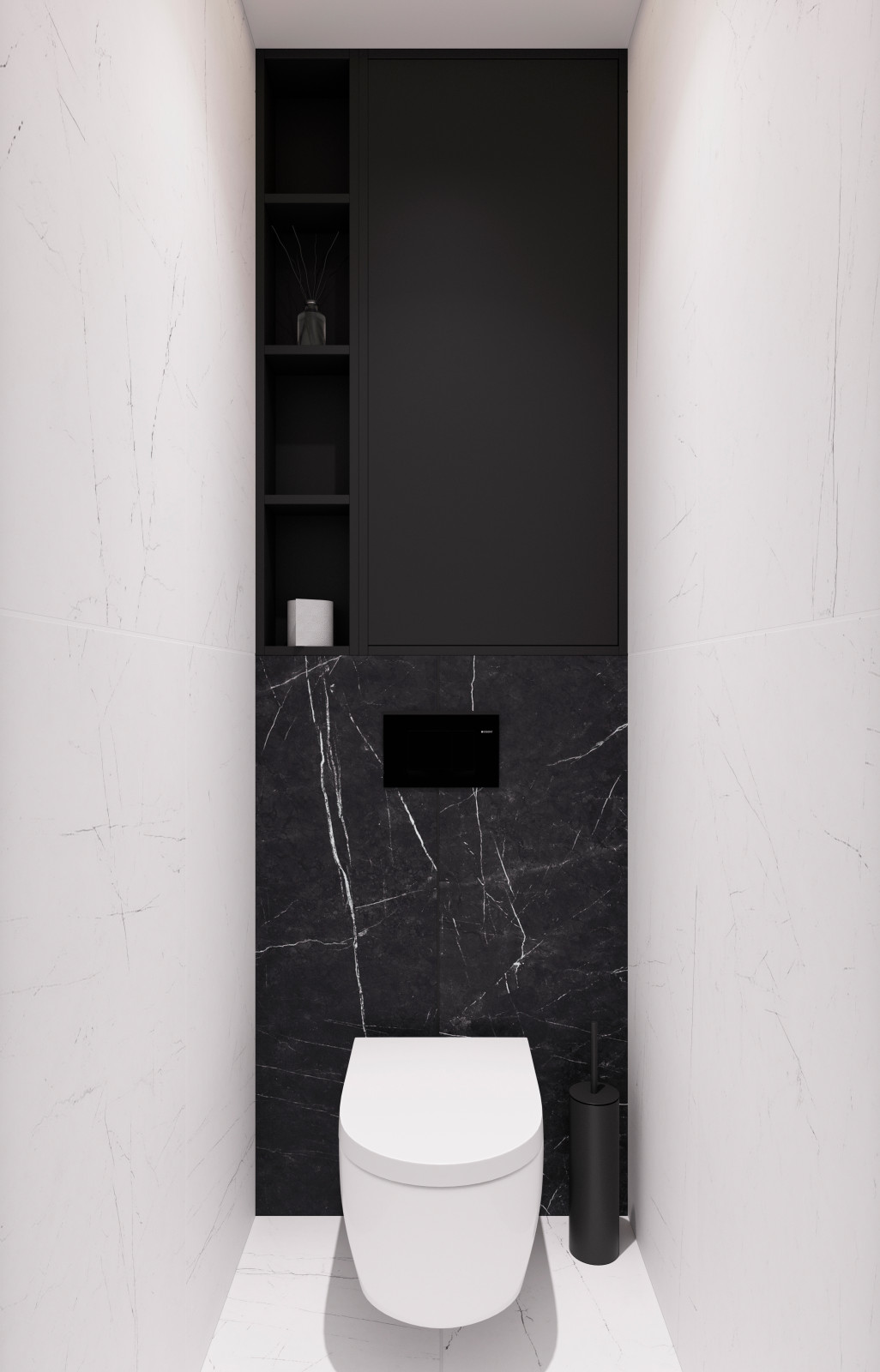 Обложка проекта: Ванная в черном камне