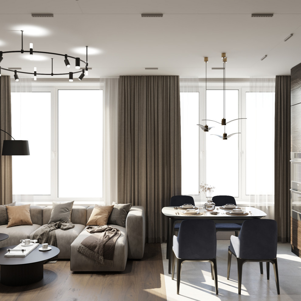 Обложка проекта: Двухкомнатная квартира для молодой семейной пары