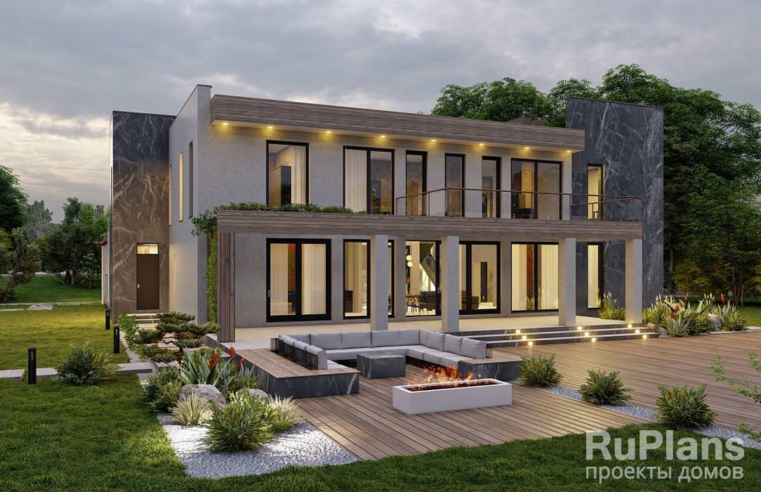 Rg5938 - Двухэтажный дом с террасой, балконами и гаражом на 2 машины.