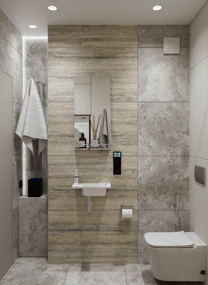 Душевая комната в трехкомнатной квартире в ЖК Грин Парк, г. Брянск