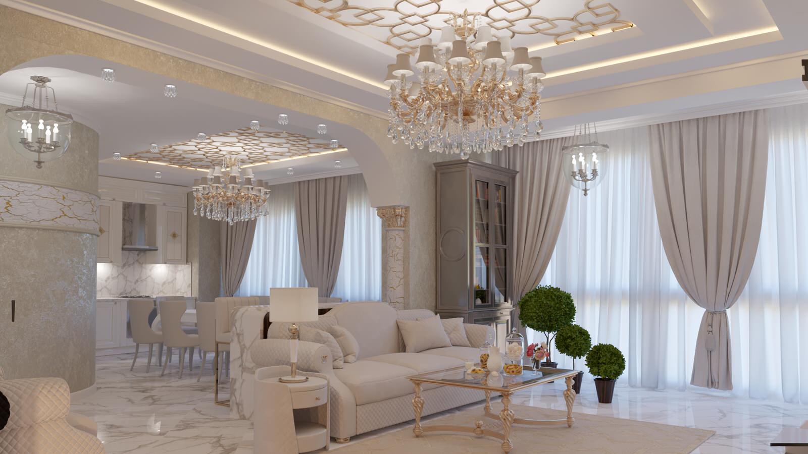 квартира 100кв.м. в современной классике.