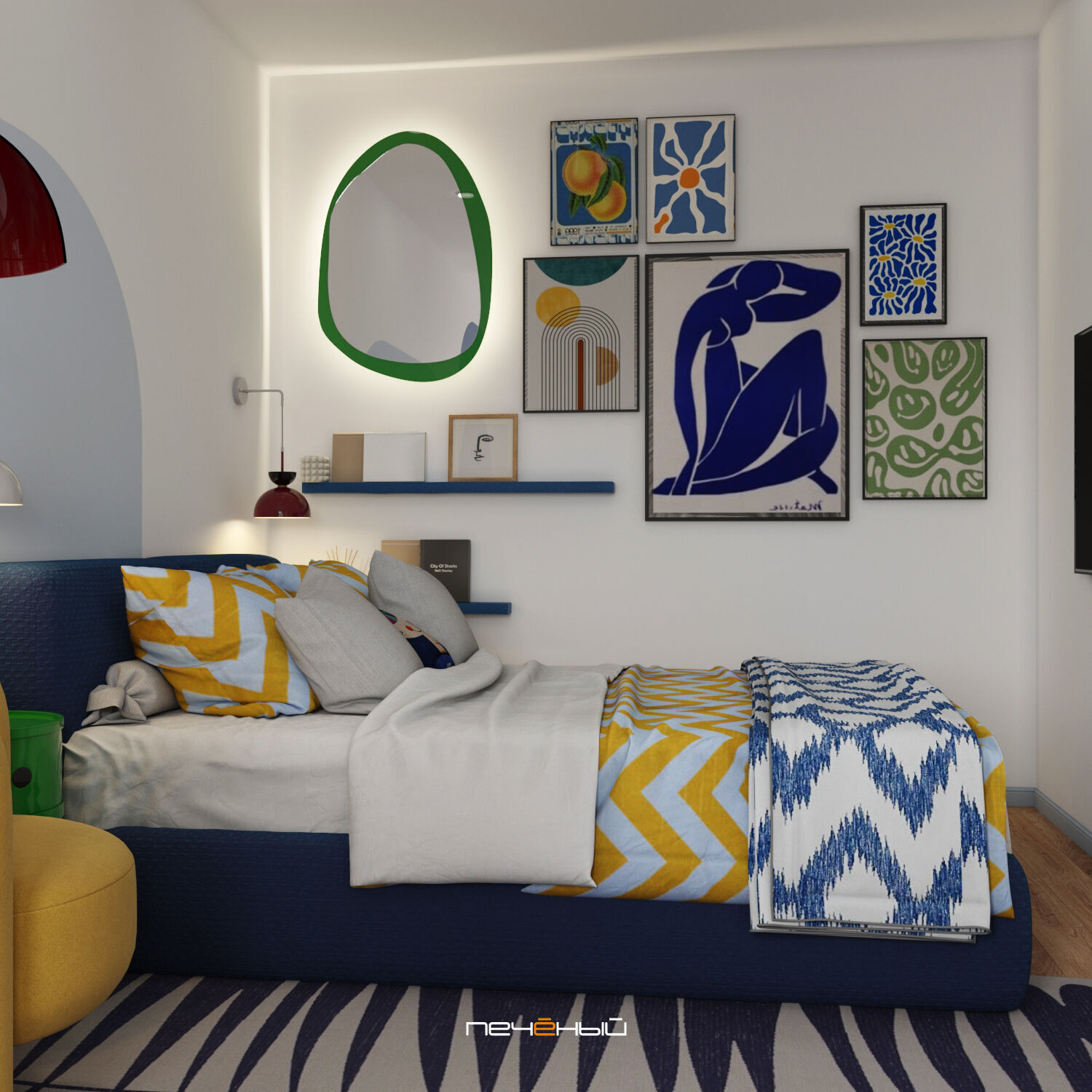 2025 Дизайн 1-комн. квартиры 38 м² в современном стиле, Санкт-Петербург