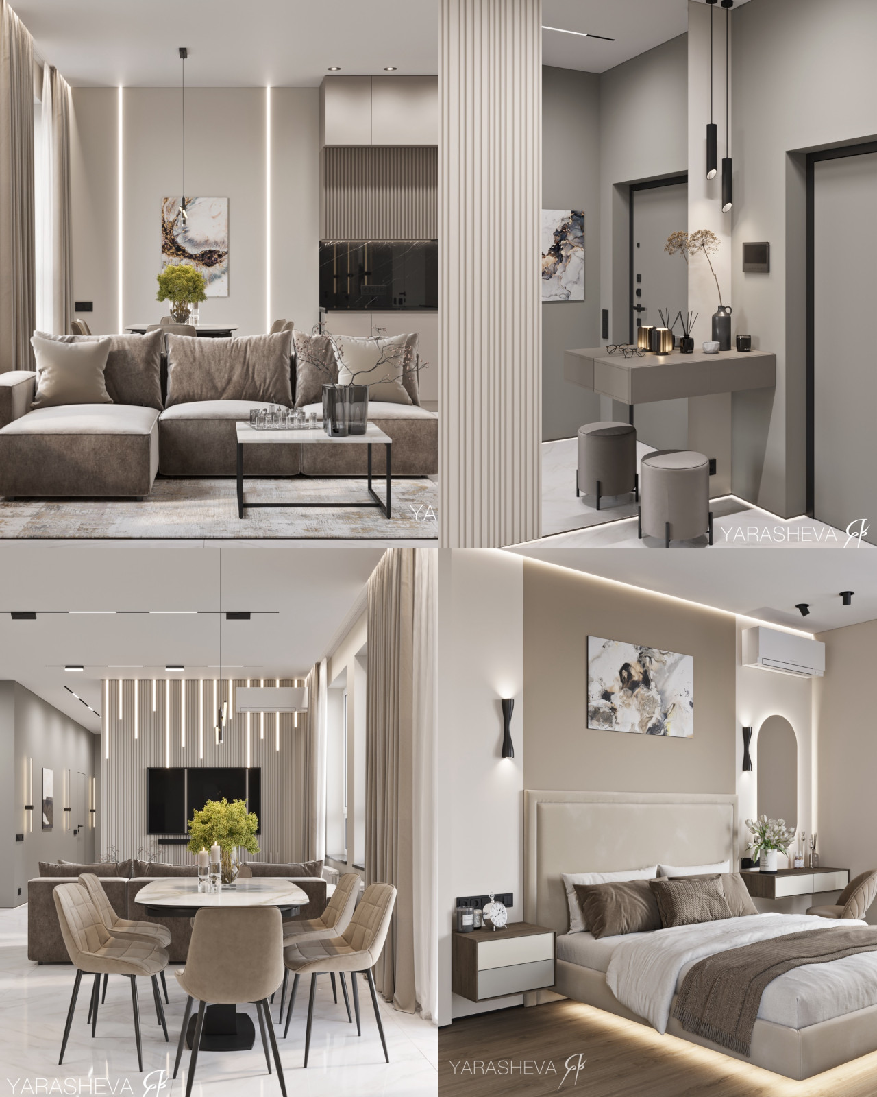 Обложка проекта: Дизайн - проект квартиры в ЖК Зорге 9