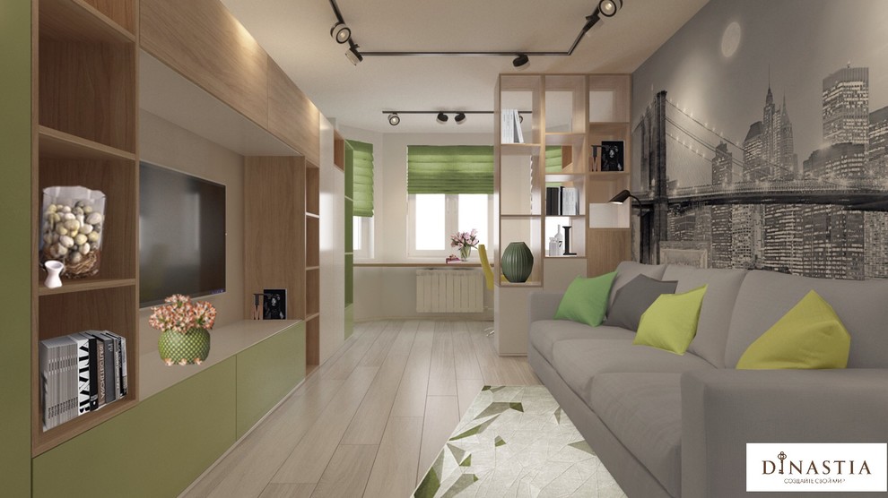 Гостиная с эркерным окном