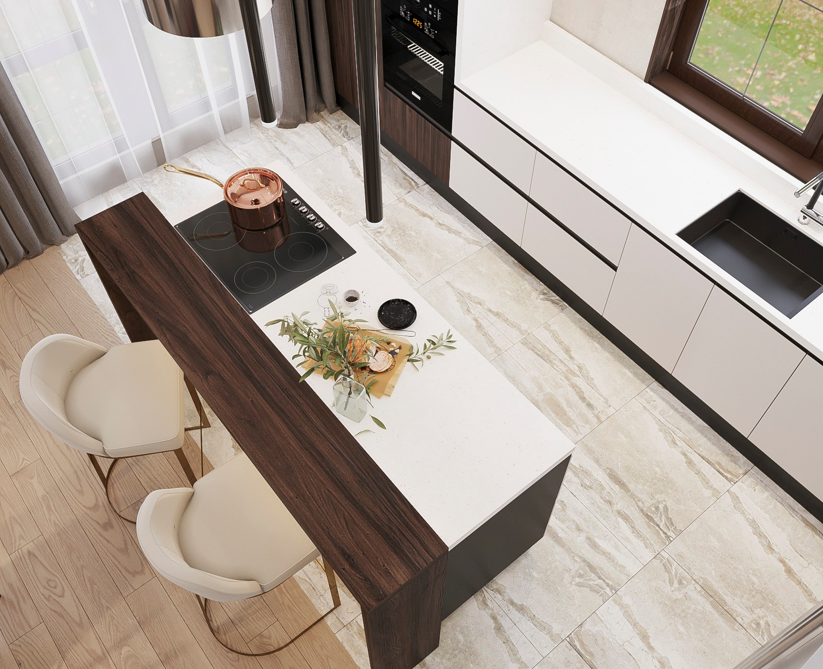 65,11 м2, кухня-гостиная в доме, Ивановская обл.