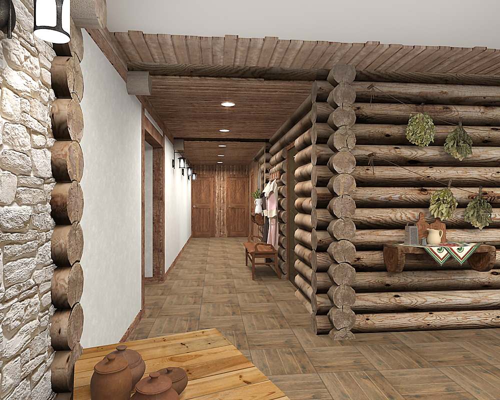 Сауна в русском стиле