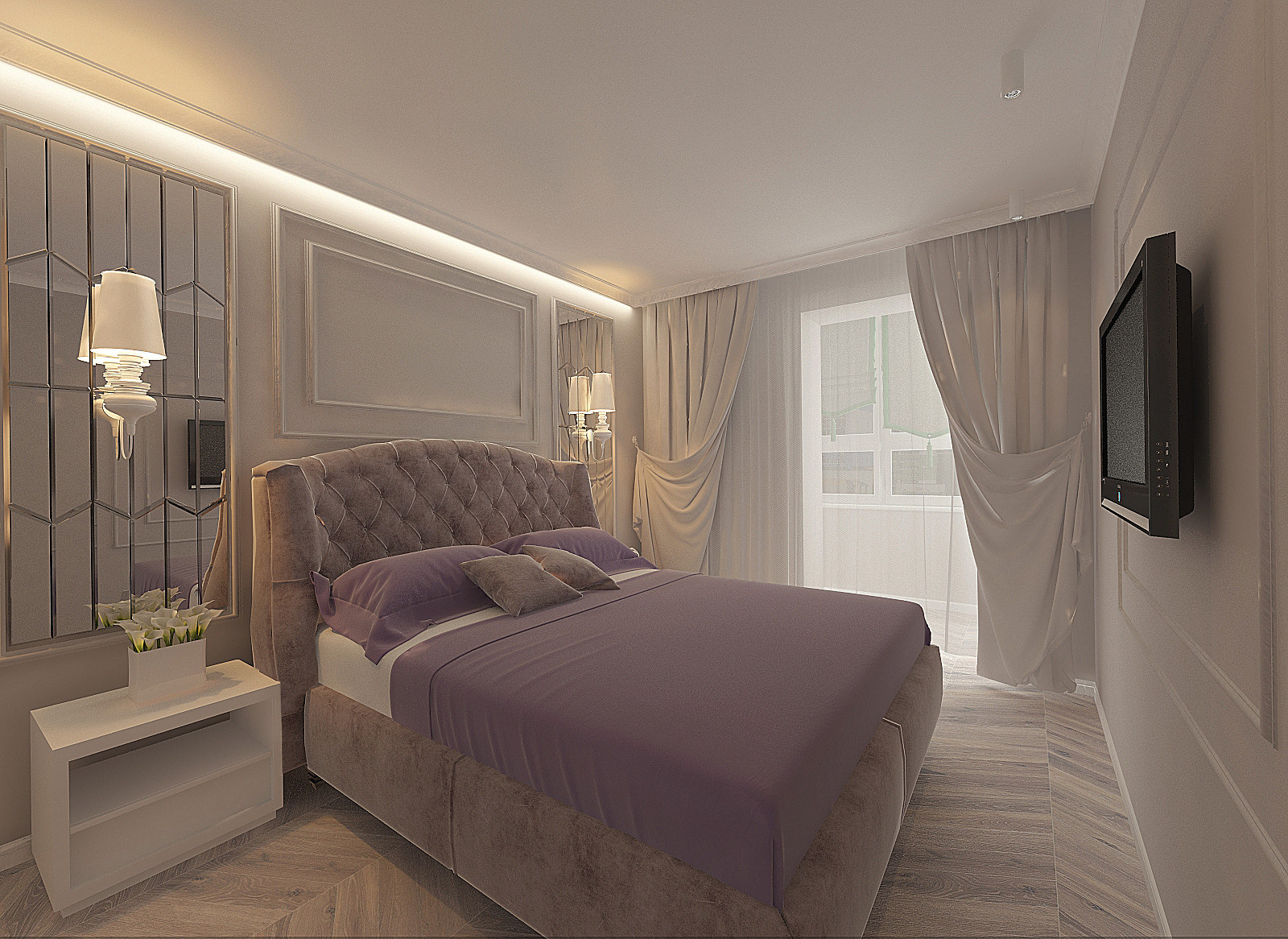 Неоклассика в квартире для молодой семьи