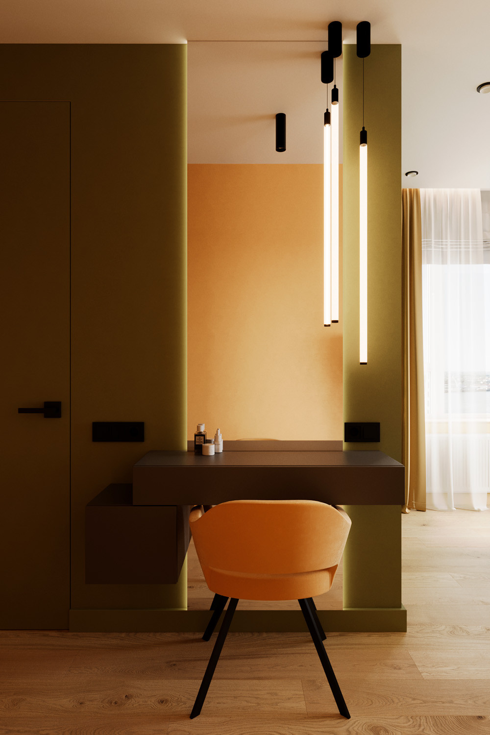 Евро трехкомнатная квартира в современном стиле ЖК Атмосфера