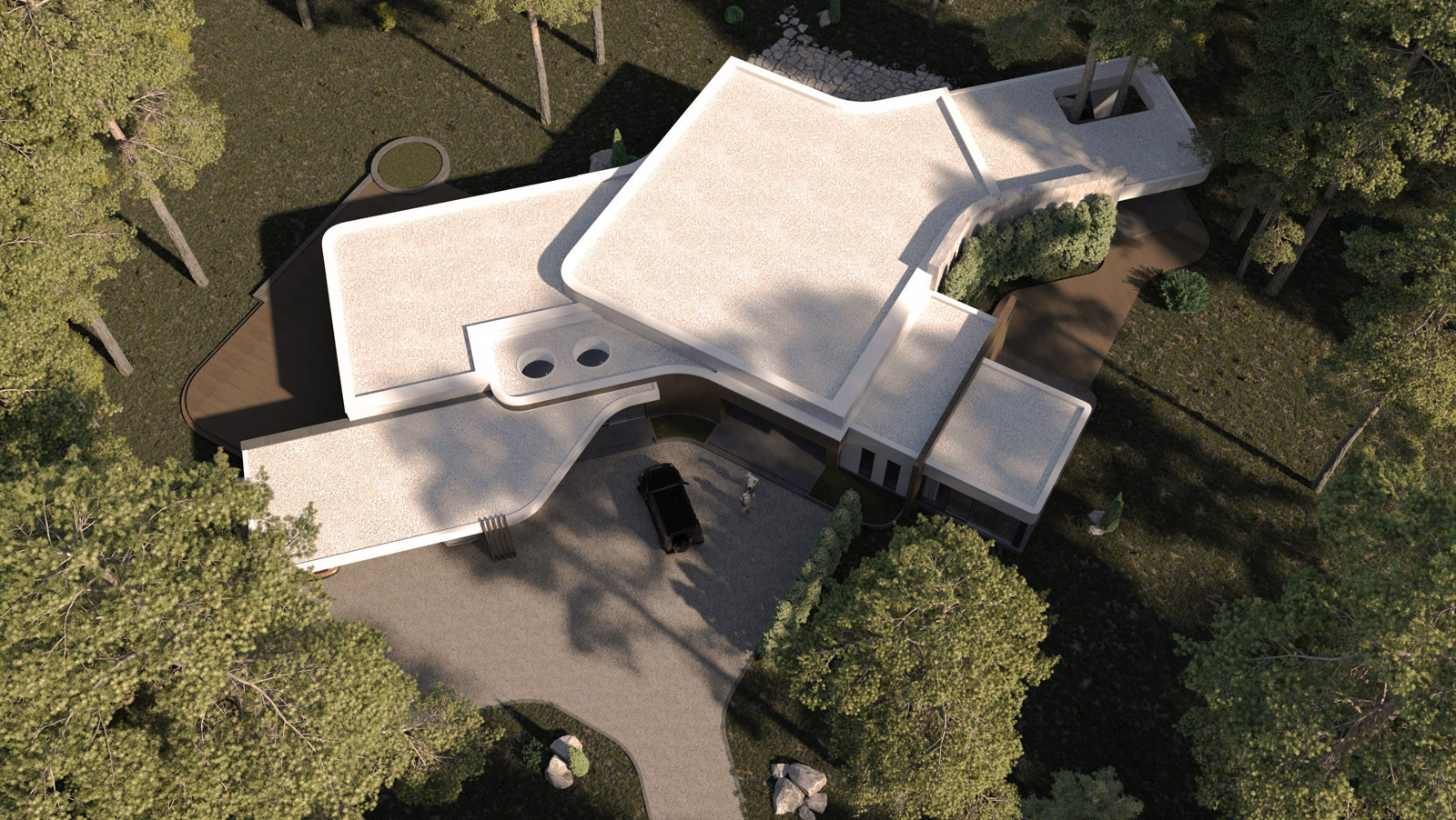 ВИЛЛА В ЛЕСУ В СТИЛЕ НЕО КОНСТРУКТИВИЗМА