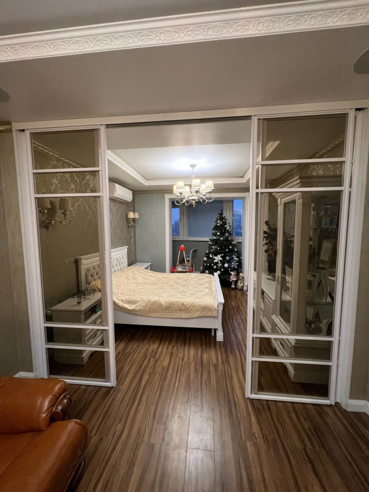 Перегородка для зонирования спальной и гостиной зоны