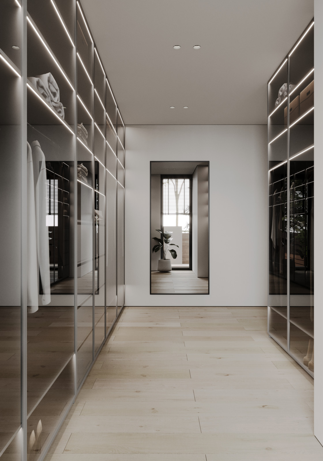 Гардеробная из проекта загородного дома The CUBE