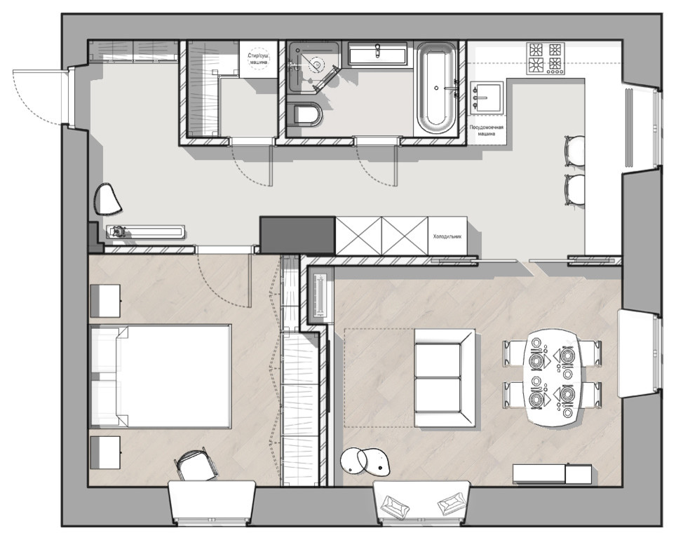 Обложка проекта: Квартира в красном доме на Молодежной