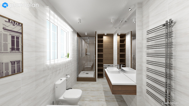 Санузел в светлых тонах