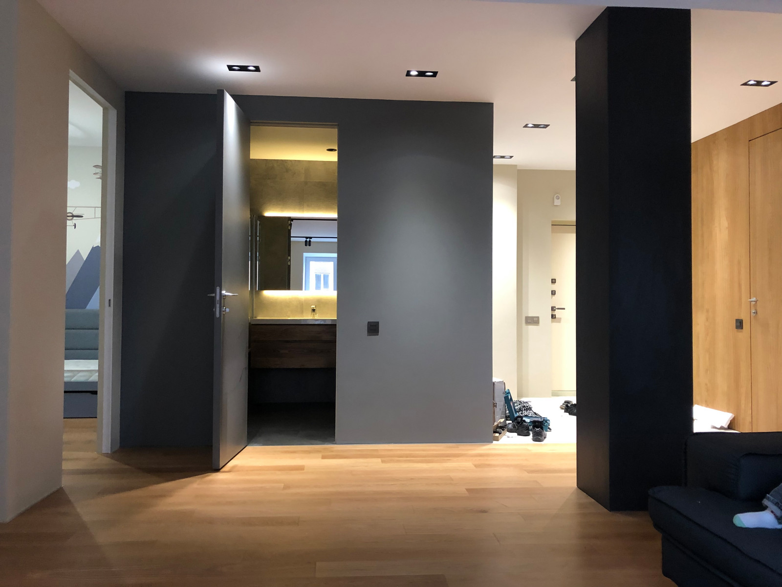 дизайн - проект квартиры 84 м2 с гостиной 42 м2