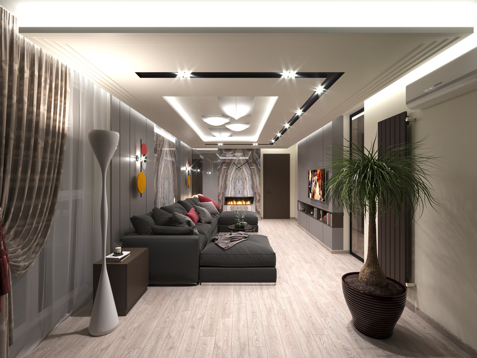 Современная планировка трёхкомнатной квартиры 110 м² в ЖК «Новое Тушино»