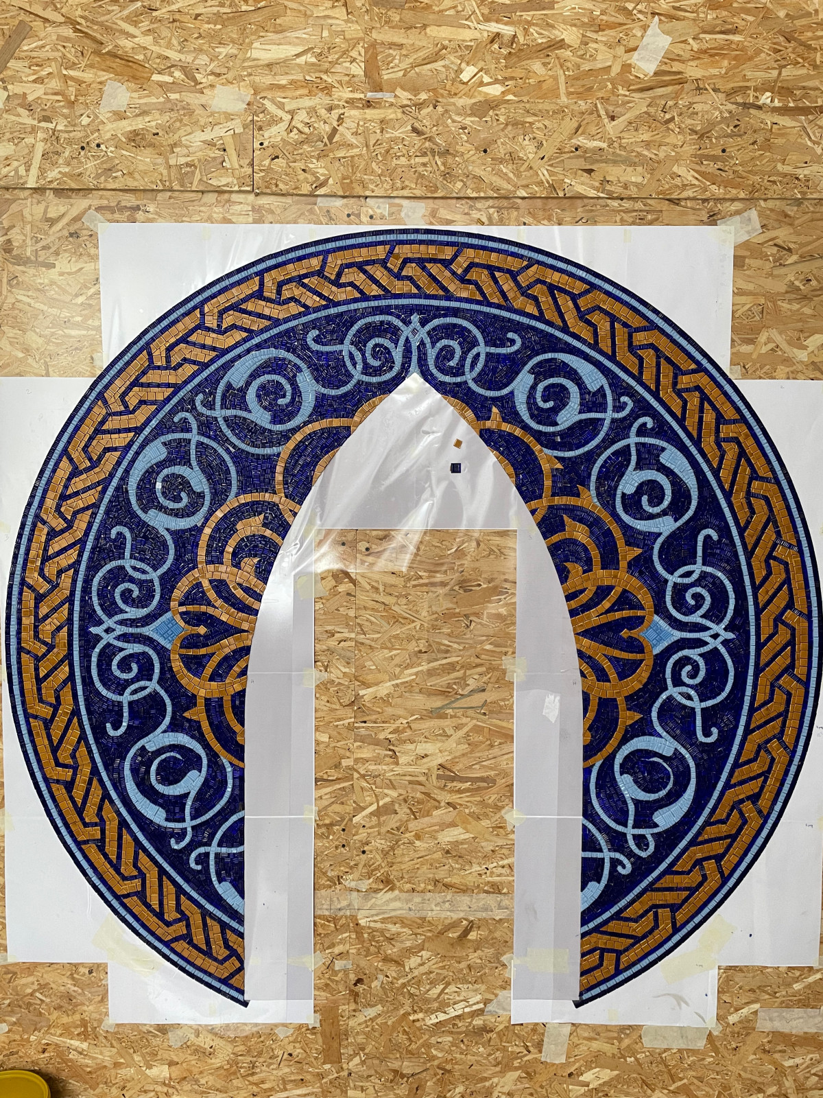 Обложка проекта: Панно из стеклянной мозаики в хаммам