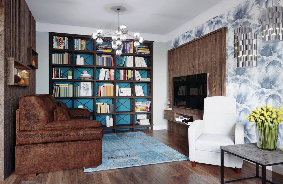 Дизайн интерьера гостиной для молодой пары с двумя детьми(вариант 2)