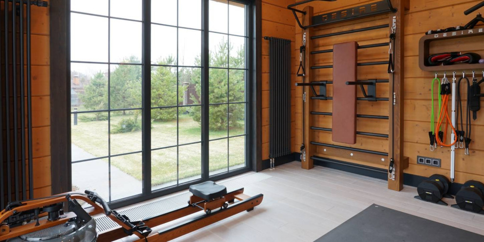 Обложка проекта: Cпортзал рядом с кухней и lounge-зоной