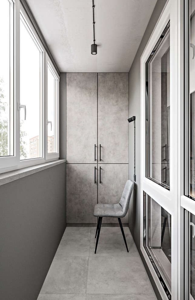 Серая квартира лофт