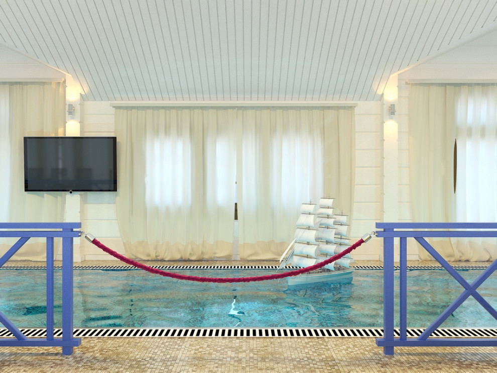 Бассейн при загородном доме в Николино