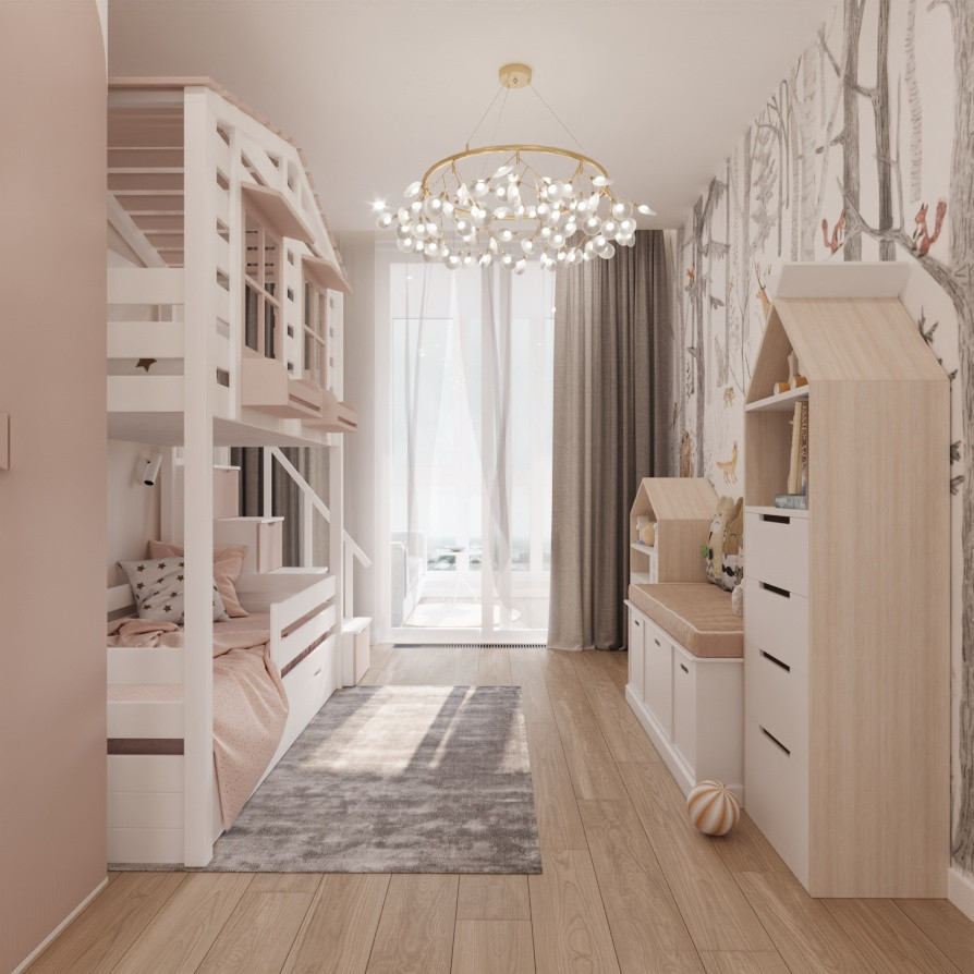 Дизайн детской для девочек