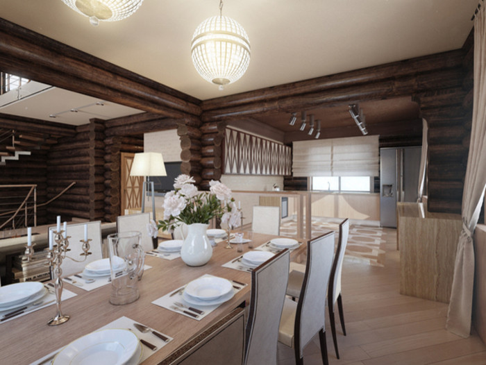 Коттедж Камчатский сруб