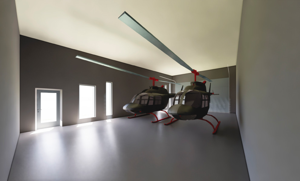 Гараж для личного автотранспорта и вертолетов