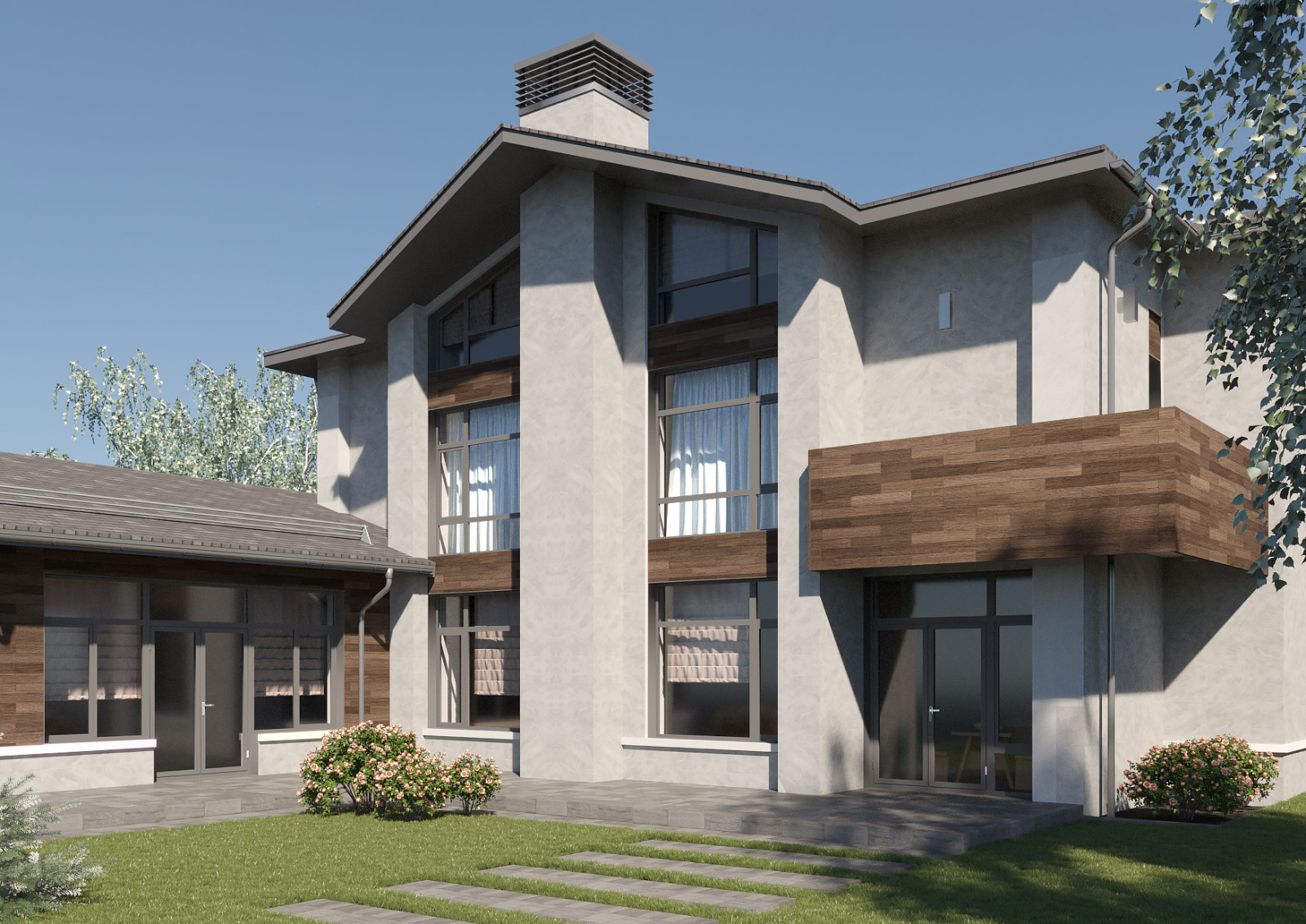 Обложка проекта: Жилой дом в поселке Слобода (экстерьер)