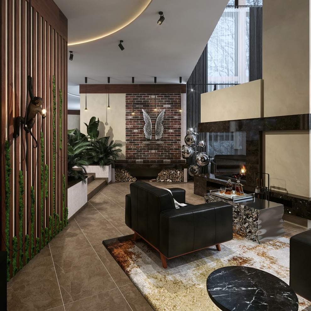 Гостиная загородного дома