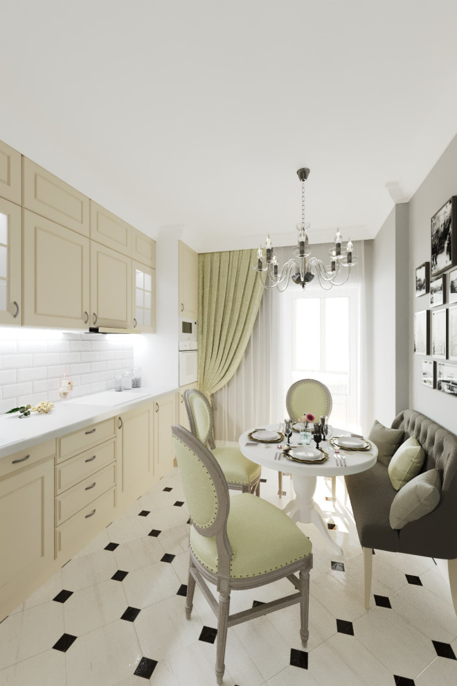 Кухня в нежных тонах